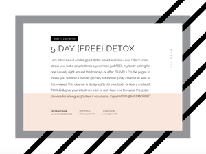 5 Day {FREE} Detox
