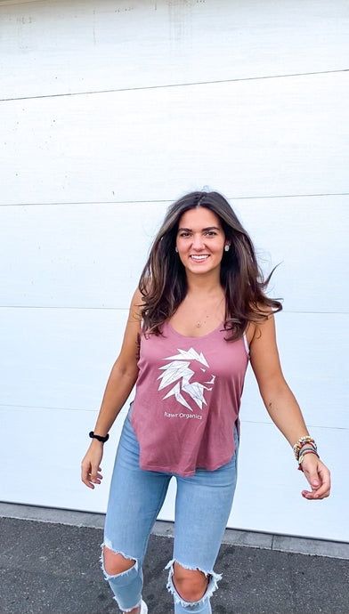 Slouchy Rawr Organics Mauve Tank