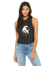 Load image into Gallery viewer, Rawr Racerback Cropped Tank